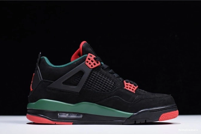 MaikeSneakers Air 4 Jordan GUCC Green-Varsity NRG Red Gorge AQ3816-063 Black 0803